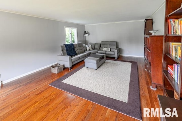210 W Wolf Rd, Peoria, IL 61614 - living room with crown molding and wood finished floors