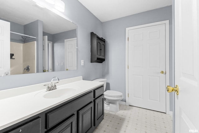 2024 S 2nd Ave, Morton, IL 61550 - full bathroom with vanity, tile patterned floors, and shower / bath combination