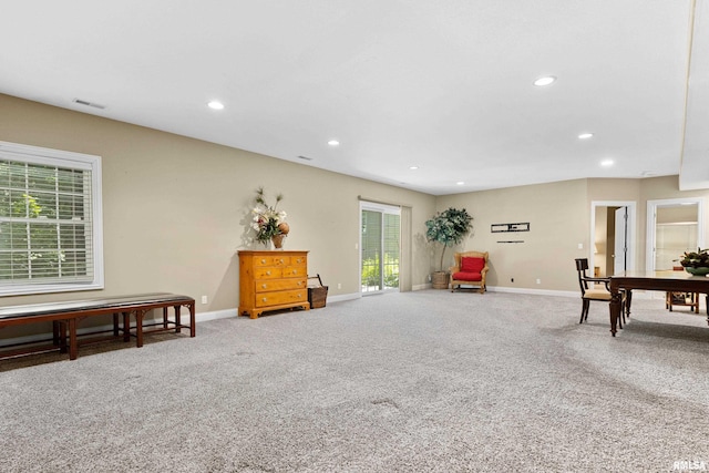2627 W Lake Pointe Ter, Peoria, IL 61614 - sitting room with carpet flooring and recessed lighting