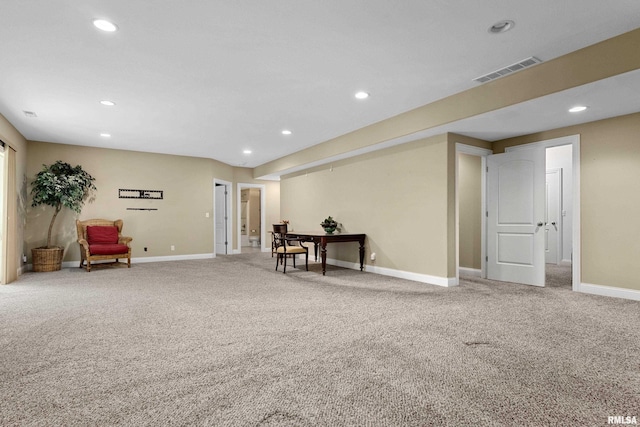 2627 W Lake Pointe Ter, Peoria, IL 61614 - living area featuring carpet flooring and recessed lighting