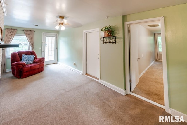 926 Birchwood Dr, Washington, IL 61571 - sitting room featuring carpet and a ceiling fan