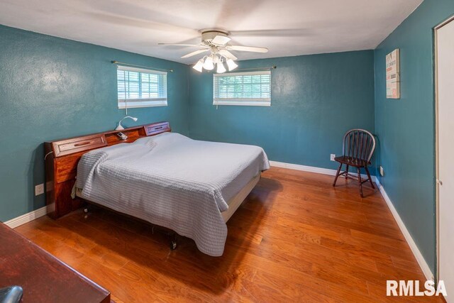 926 Birchwood Dr, Washington, IL 61571 - bedroom featuring wood finished floors and ceiling fan