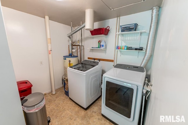 926 Birchwood Dr, Washington, IL 61571 - washroom featuring washer and clothes dryer and water heater