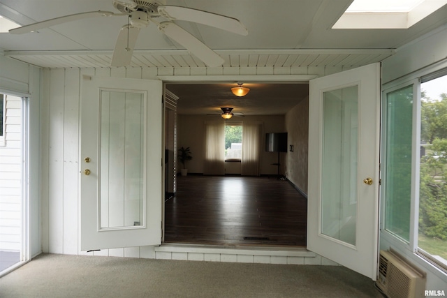 3406 W Brookside Dr, Peoria, IL 61615 - unfurnished sunroom featuring beamed ceiling