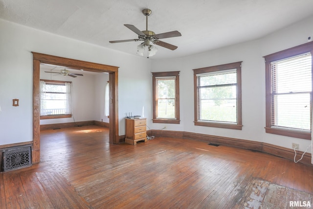 5610 W Lakeshore Dr, Princeville, IL 61559 - spare room with wood-type flooring and ceiling fan