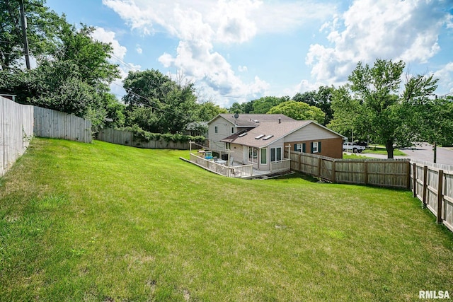 6412 N Brookwood Ln, Peoria, IL 61614 - fenced backyard featuring a deck