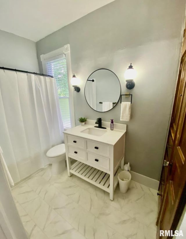 600 E Jefferson St, Washington, IL 61571 - full bathroom featuring marble finish floors and vanity