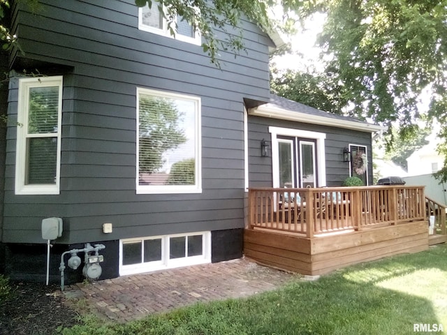 600 E Jefferson St, Washington, IL 61571 - rear view of house featuring a deck and a yard