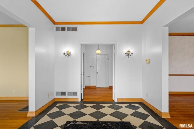 1426 N Main St, East Peoria, IL 61611 - spare room with ornamental molding and wood finished floors