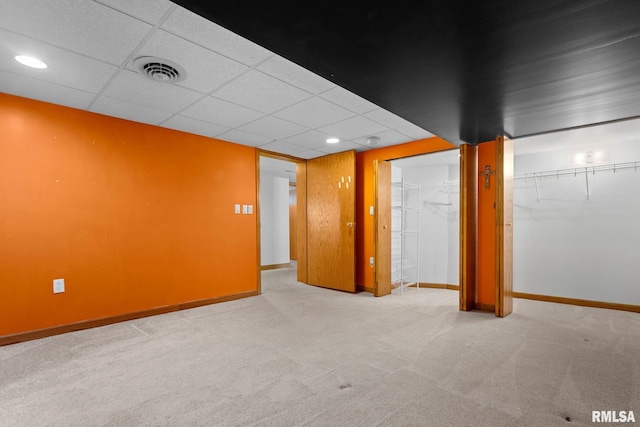 1426 N Main St, East Peoria, IL 61611 - finished basement featuring carpet, a drop ceiling, and recessed lighting
