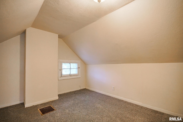 1412 W Butler St, Peoria, IL 61605 - bonus room with carpet flooring, lofted ceiling, and a textured ceiling