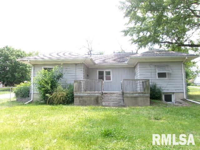 215 N Prairie St, Lacon, IL 61540 - rear view of property featuring a deck