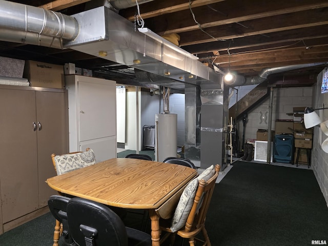 270 Thompson Ct, Canton, IL 61520 - unfinished below grade area featuring water heater and heating unit