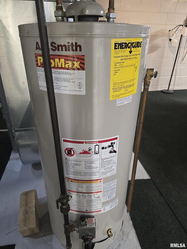 270 Thompson Ct, Canton, IL 61520 - utility room featuring gas water heater
