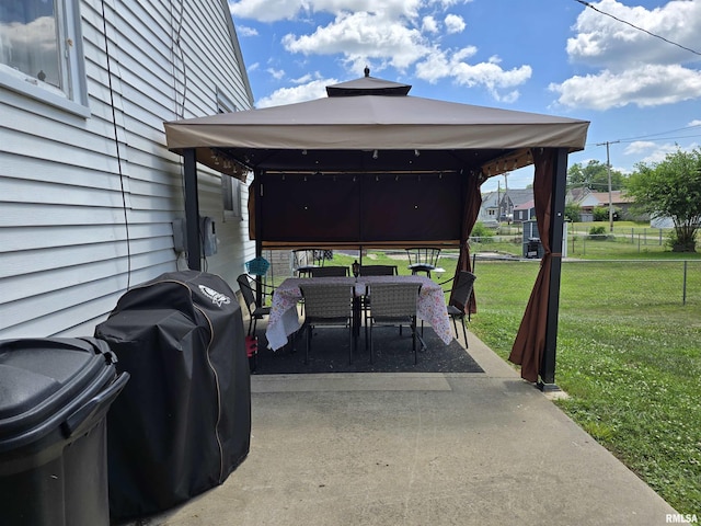 270 Thompson Ct, Canton, IL 61520 - view of patio / terrace with a gazebo, outdoor dining area, and a grill