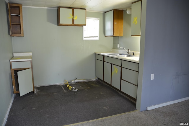 926 N Charles St, Macomb, IL 61455 - kitchen featuring light countertops and carpet floors