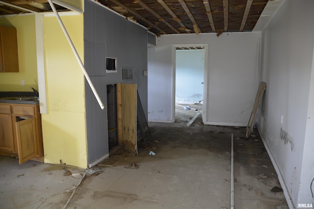 926 N Charles St, Macomb, IL 61455 - interior space featuring a sink and dark countertops