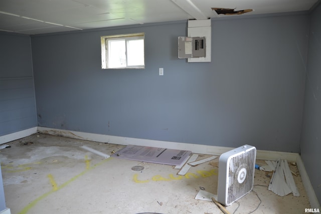 926 N Charles St, Macomb, IL 61455 - below grade area with baseboards and electric panel