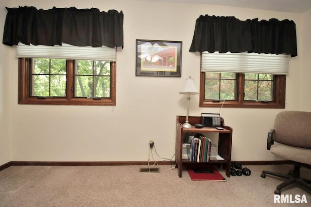 1402 W Grandridge Dr, Dunlap, IL 61525 - carpeted home office with baseboards