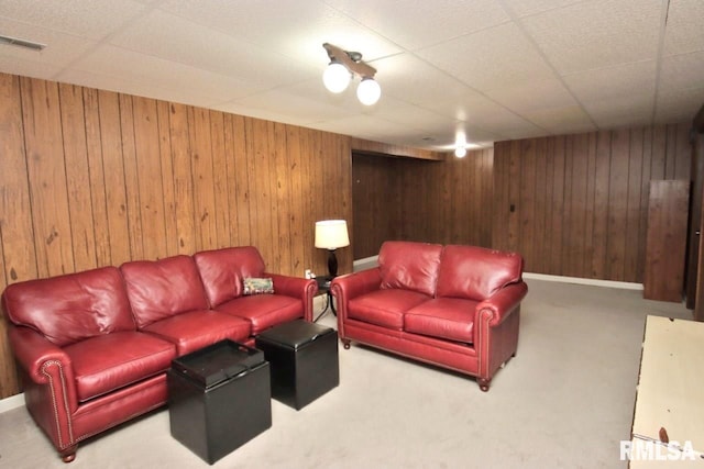 1402 W Grandridge Dr, Dunlap, IL 61525 - carpeted living room with wood walls