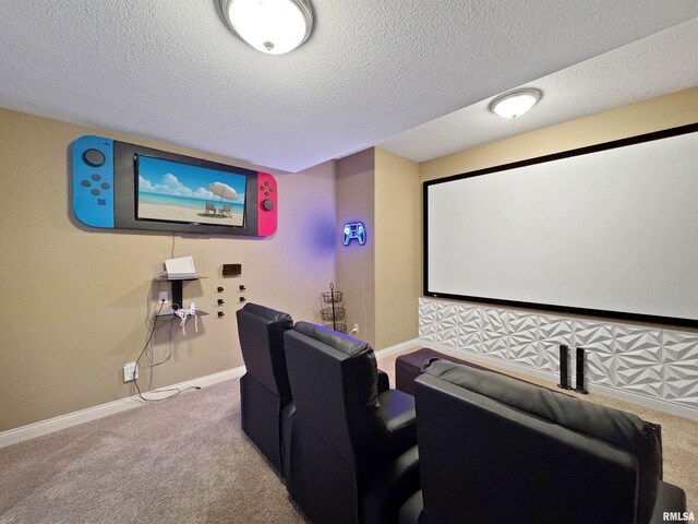 11030 N Ruby Ct, Dunlap, IL 61525 - carpeted cinema room featuring a textured ceiling