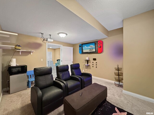 11030 N Ruby Ct, Dunlap, IL 61525 - cinema with carpet flooring and a textured ceiling