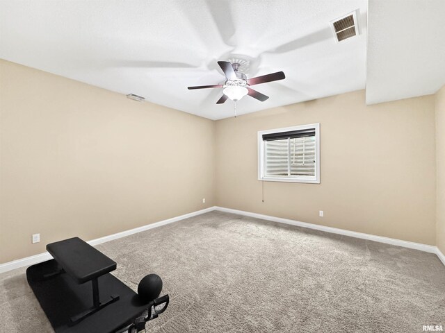 11030 N Ruby Ct, Dunlap, IL 61525 - empty room featuring a ceiling fan and carpet floors