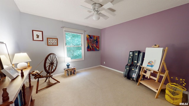 1119 W Brookforest Dr, Peoria, IL 61615 - interior space with ceiling fan and carpet flooring