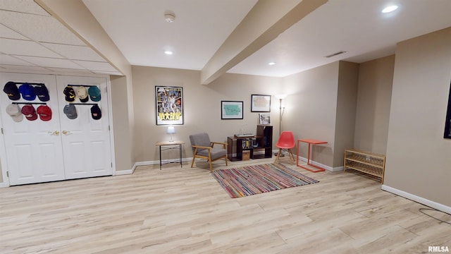 1119 W Brookforest Dr, Peoria, IL 61615 - living area featuring light wood finished floors and recessed lighting
