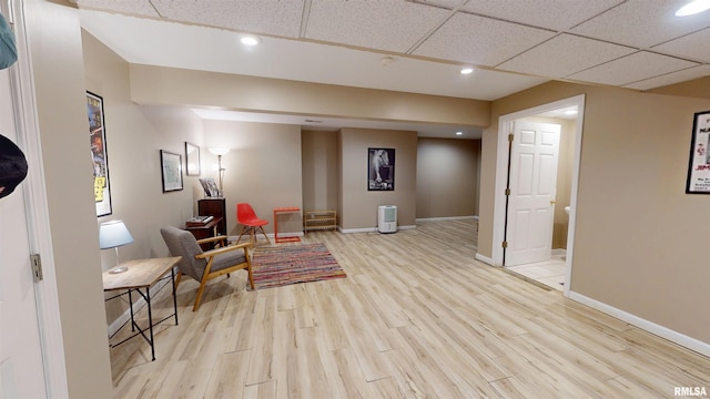 1119 W Brookforest Dr, Peoria, IL 61615 - sitting room with light wood-style floors and recessed lighting