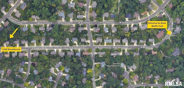 1119 W Brookforest Dr, Peoria, IL 61615 - map of property location