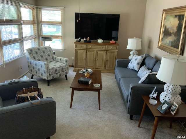 1104 S 8th St, Pekin, IL 61554 - living room featuring light carpet