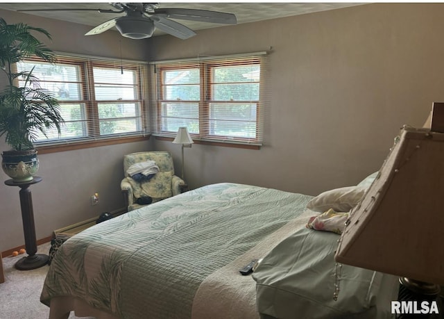 1104 S 8th St, Pekin, IL 61554 - bedroom with carpet flooring and a ceiling fan
