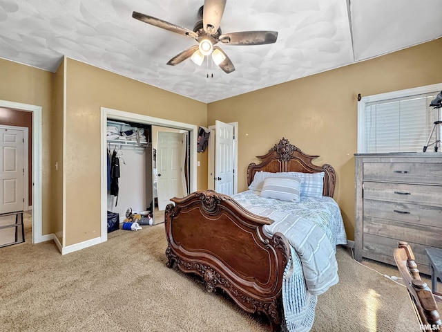 11801 N Deerfield Dr, Dunlap, IL 61525 - carpeted bedroom featuring a closet and ceiling fan