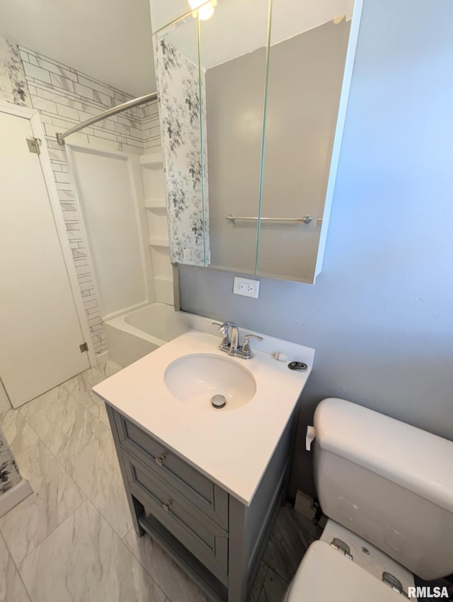1427 Matilda St, Pekin, IL 61554 - full bath featuring vanity and marble finish flooring