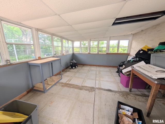 1427 Matilda St, Pekin, IL 61554 - sunroom with a paneled ceiling and baseboards