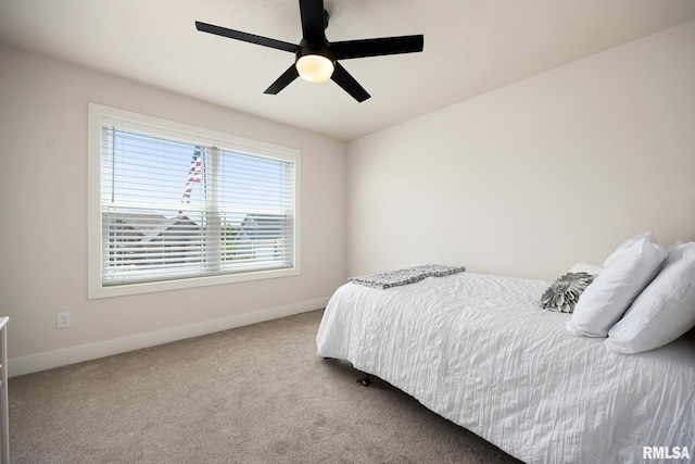 2821 W Lake Trail Ct, Dunlap, IL 61525 - carpeted bedroom featuring baseboards and a ceiling fan