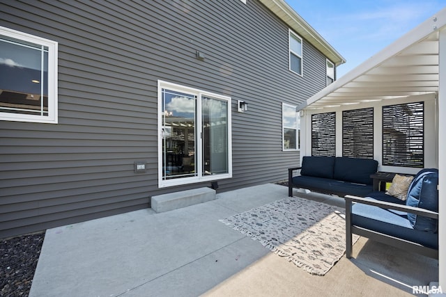 2821 W Lake Trail Ct, Dunlap, IL 61525 - view of patio / terrace with an outdoor living space