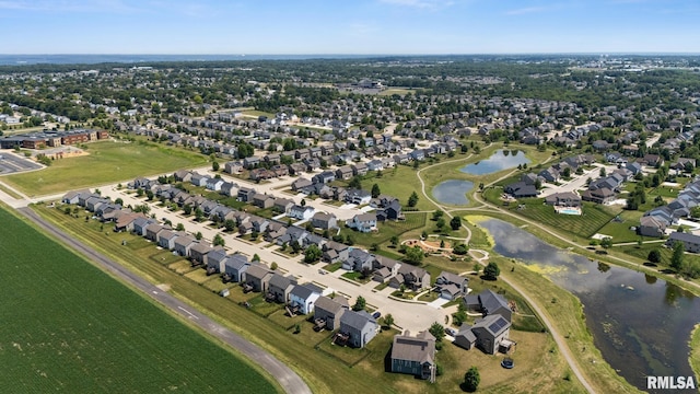 2821 W Lake Trail Ct, Dunlap, IL 61525 - aerial view of property and surrounding area featuring a nearby body of water and nearby suburban area