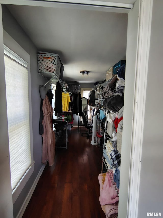 1469 2100th St, Lincoln, IL 62656 - walk in closet with wood finished floors