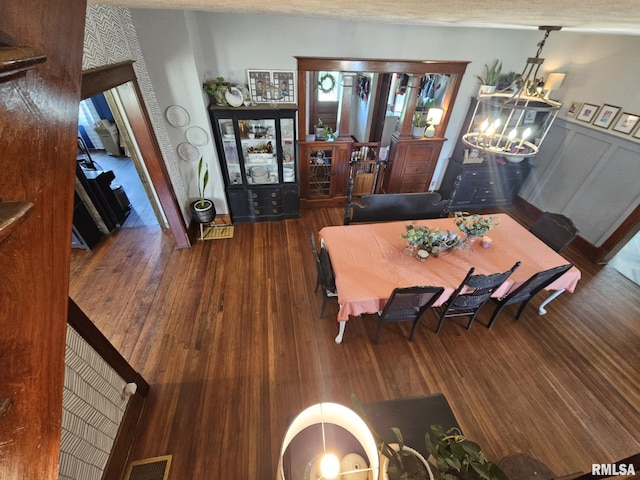 1469 2100th St, Lincoln, IL 62656 - dining room featuring wood finished floors and a chandelier