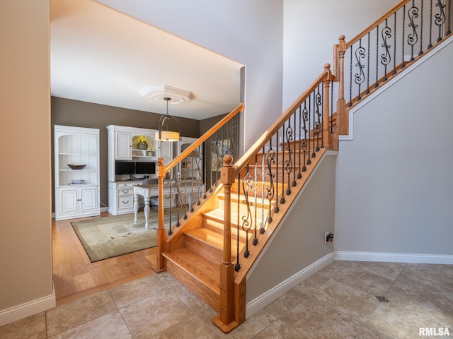 11014 N Saddlehorn Way, Dunlap, IL 61525 - stairs with baseboards