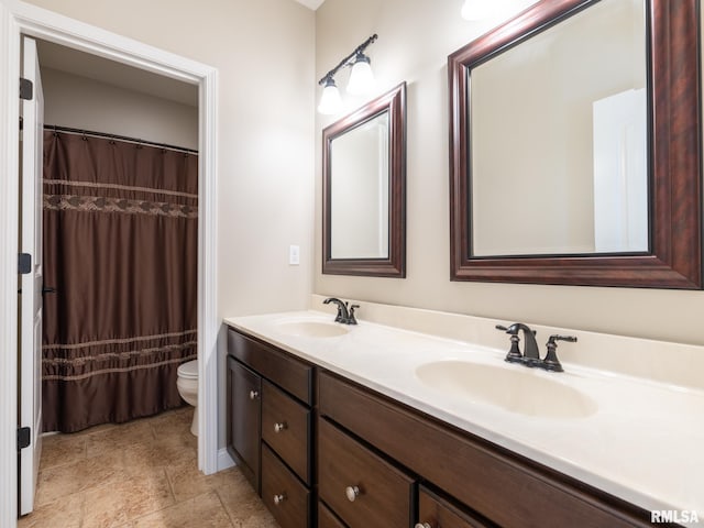 11014 N Saddlehorn Way, Dunlap, IL 61525 - bathroom with double vanity and a shower with curtain