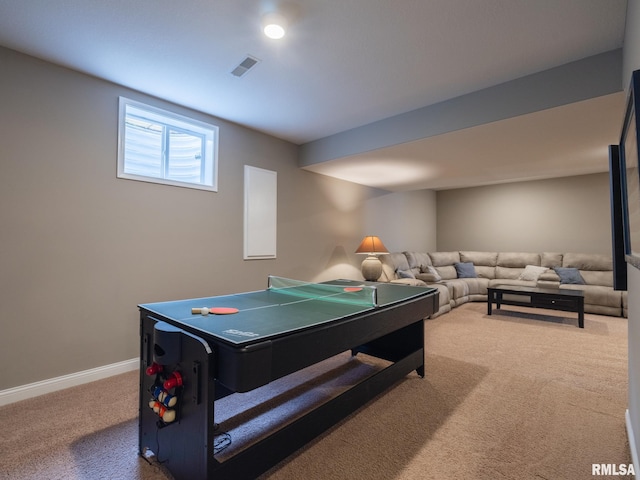 11014 N Saddlehorn Way, Dunlap, IL 61525 - rec room featuring light colored carpet and baseboards