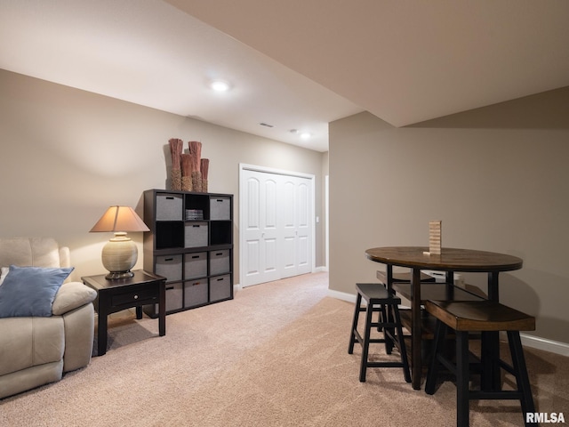 11014 N Saddlehorn Way, Dunlap, IL 61525 - dining space featuring carpet floors and recessed lighting