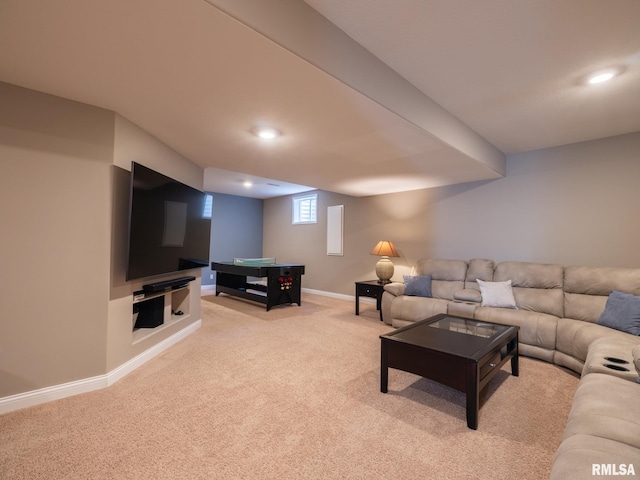 11014 N Saddlehorn Way, Dunlap, IL 61525 - living room with light carpet and recessed lighting