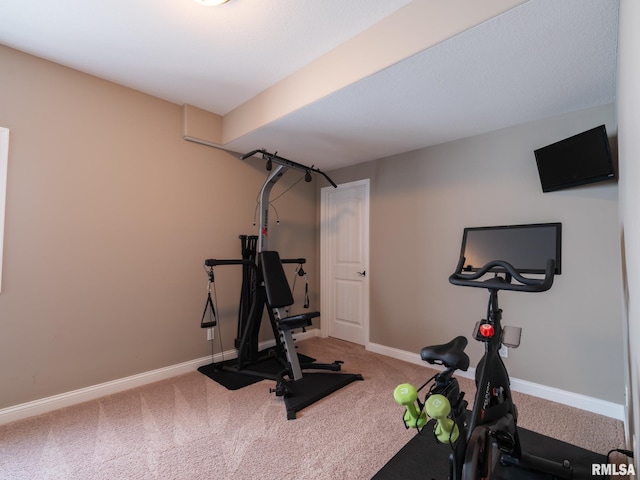 11014 N Saddlehorn Way, Dunlap, IL 61525 - workout area featuring carpet and baseboards