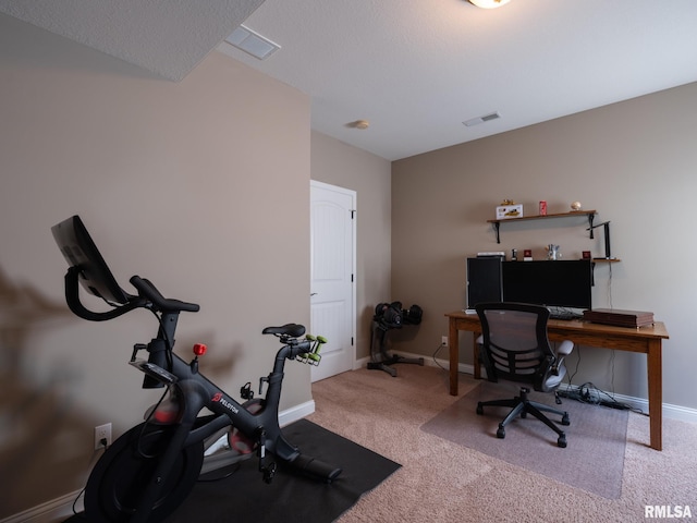 11014 N Saddlehorn Way, Dunlap, IL 61525 - home office featuring carpet flooring and baseboards