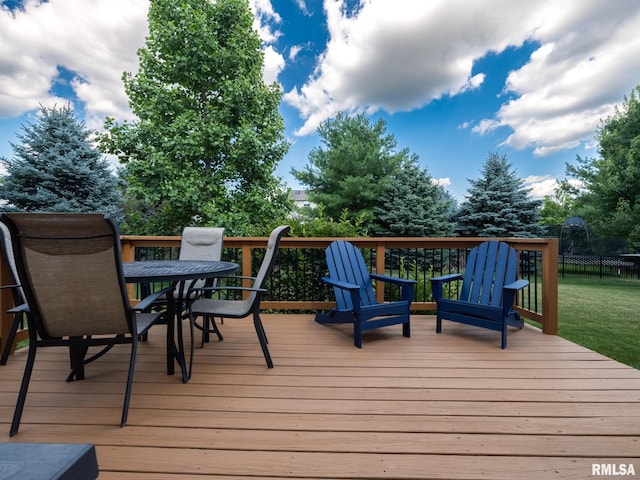 11014 N Saddlehorn Way, Dunlap, IL 61525 - wooden terrace featuring outdoor dining space