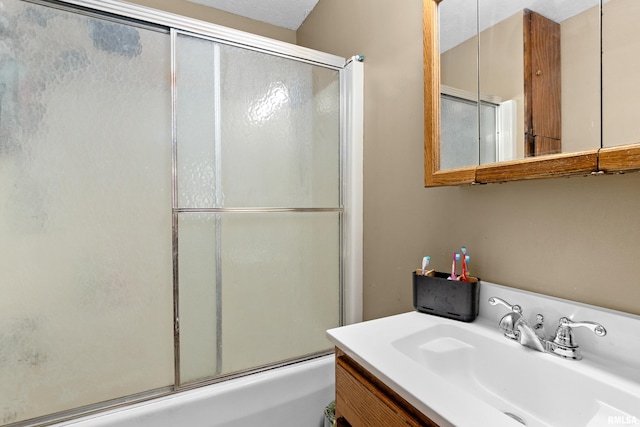 1029 N Santa Fe Ave, Chillicothe, IL 61523 - bathroom with vanity and bath / shower combo with glass door